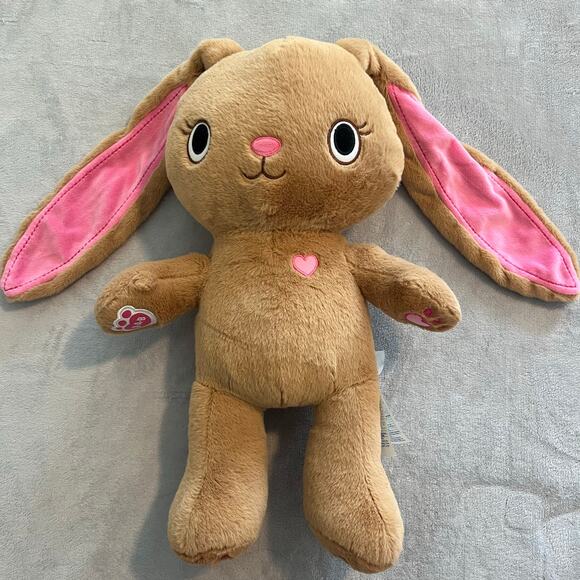 Build A Bear Workshop Brown Pink Kabu Pawlette Bunny 2018 Retired 17 inch Plush - Picture 1 of 9